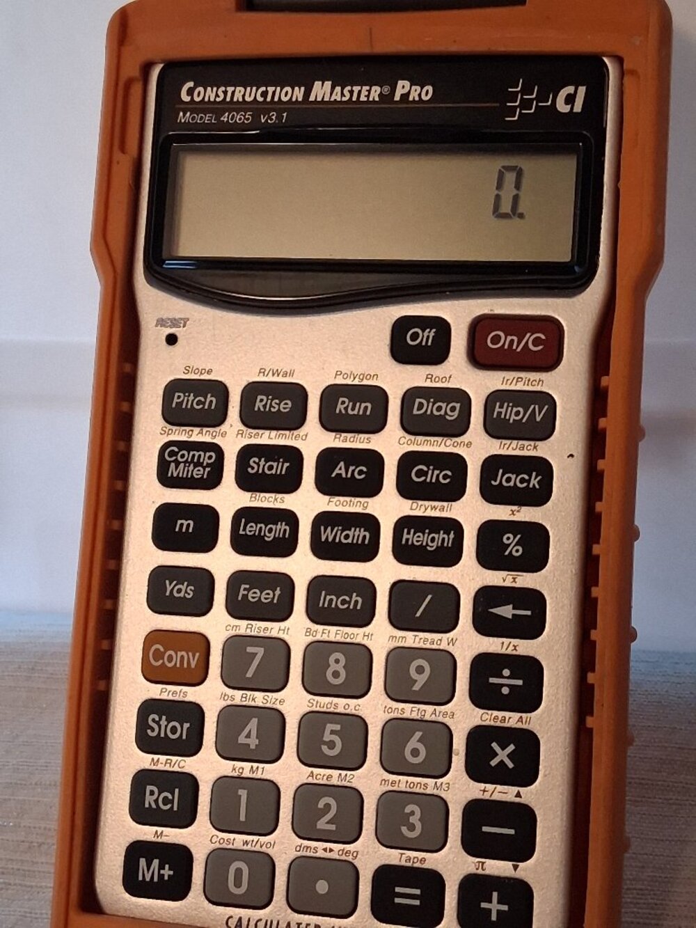 Calculated Industries Construction Master Pro 4065 v3.1 Calculator Tested Works